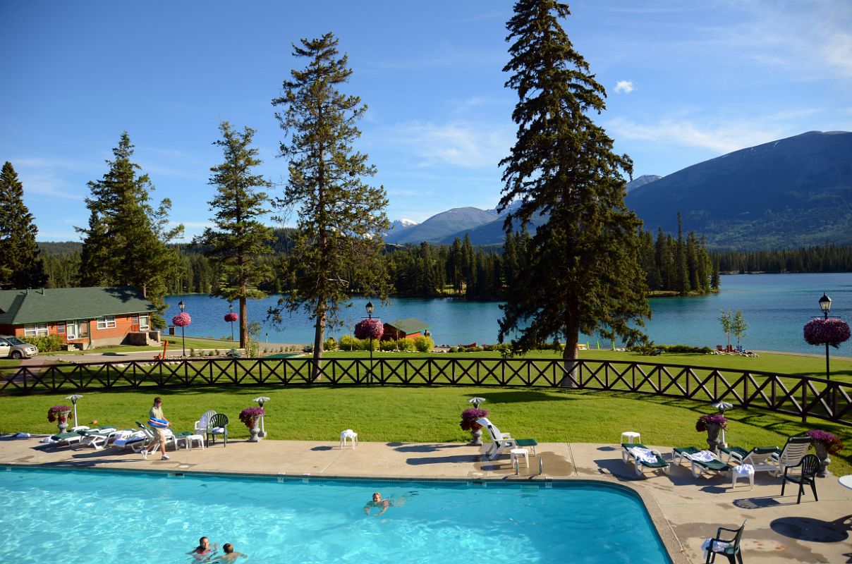 22 Jasper Park Lodge Swimming Pool With Lac Beauvert Beyond